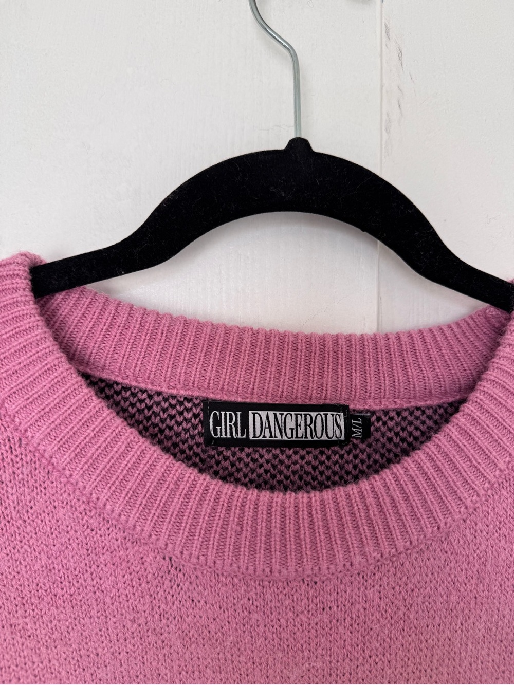 Crewneck Sweater with Rodeo Rider Graphic - Pink - Picture 3 of 5